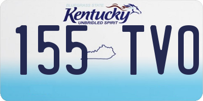 KY license plate 155TVO