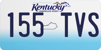 KY license plate 155TVS