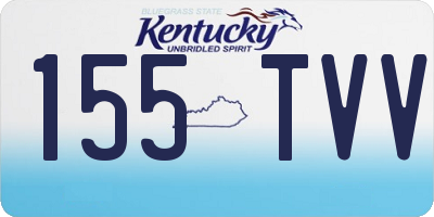 KY license plate 155TVV
