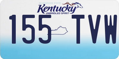 KY license plate 155TVW
