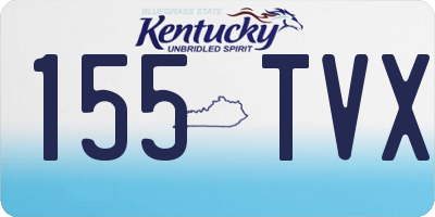 KY license plate 155TVX