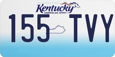 KY license plate 155TVY