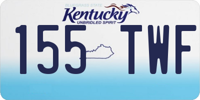 KY license plate 155TWF