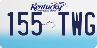 KY license plate 155TWG