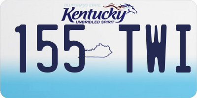 KY license plate 155TWI