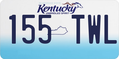 KY license plate 155TWL