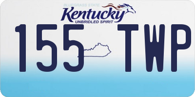 KY license plate 155TWP