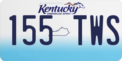 KY license plate 155TWS