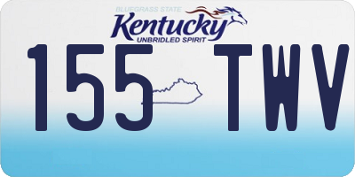KY license plate 155TWV