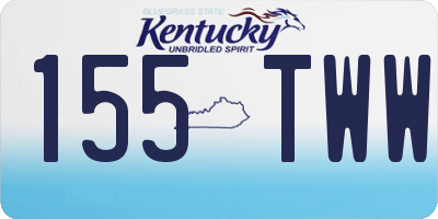 KY license plate 155TWW