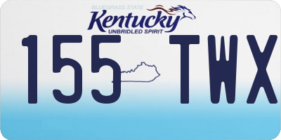 KY license plate 155TWX