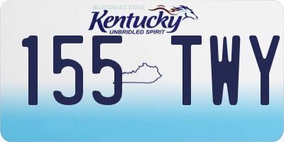 KY license plate 155TWY