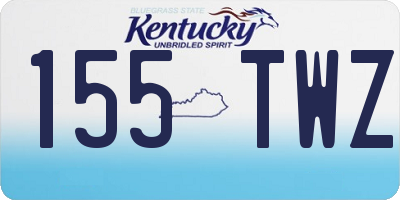 KY license plate 155TWZ