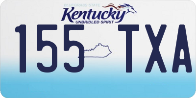 KY license plate 155TXA