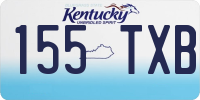 KY license plate 155TXB