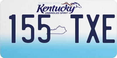 KY license plate 155TXE