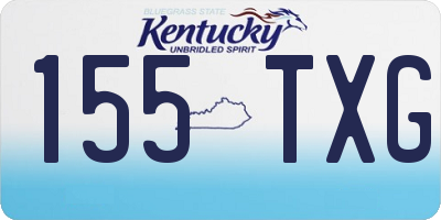 KY license plate 155TXG