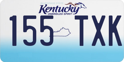 KY license plate 155TXK