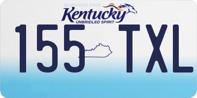 KY license plate 155TXL