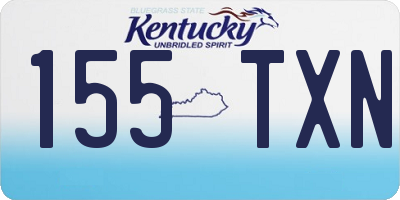 KY license plate 155TXN