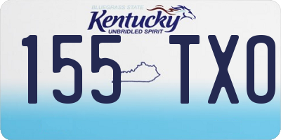 KY license plate 155TXO