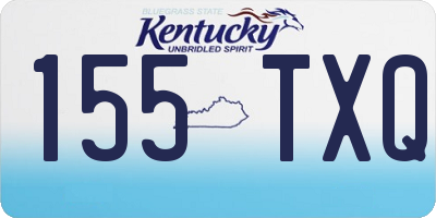 KY license plate 155TXQ