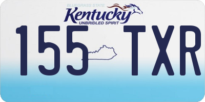 KY license plate 155TXR