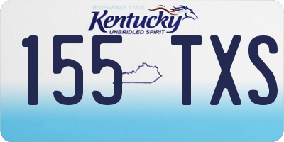 KY license plate 155TXS