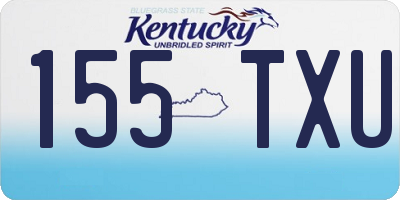 KY license plate 155TXU