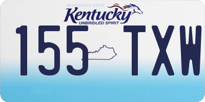 KY license plate 155TXW