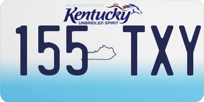 KY license plate 155TXY