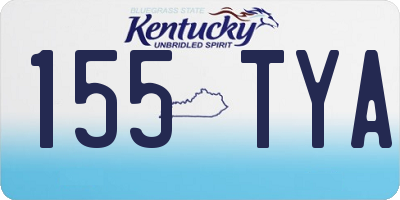 KY license plate 155TYA