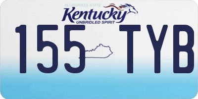 KY license plate 155TYB