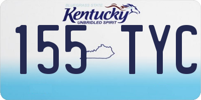 KY license plate 155TYC