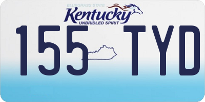 KY license plate 155TYD