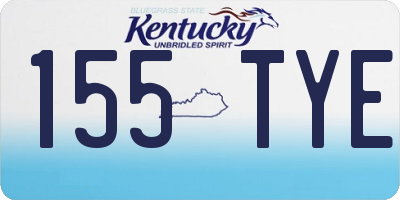 KY license plate 155TYE