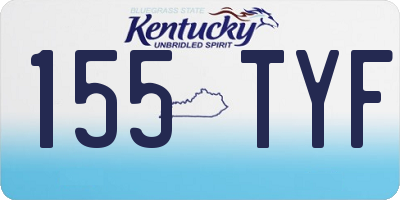 KY license plate 155TYF