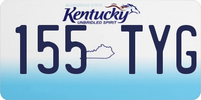 KY license plate 155TYG