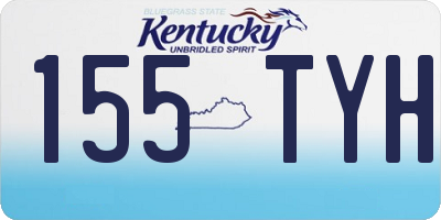 KY license plate 155TYH