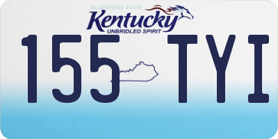 KY license plate 155TYI