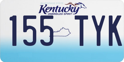KY license plate 155TYK