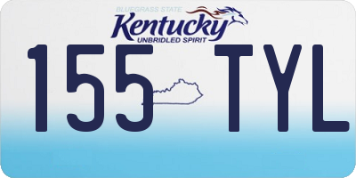 KY license plate 155TYL