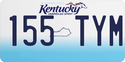 KY license plate 155TYM