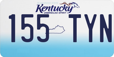 KY license plate 155TYN