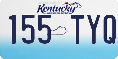 KY license plate 155TYQ