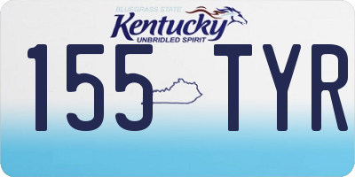 KY license plate 155TYR