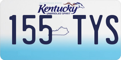 KY license plate 155TYS