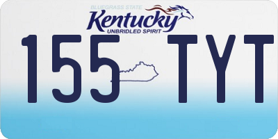 KY license plate 155TYT