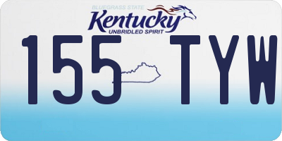 KY license plate 155TYW
