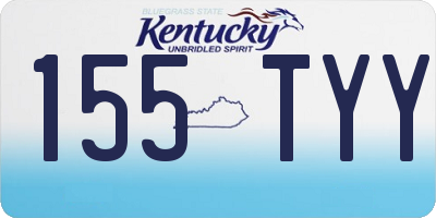 KY license plate 155TYY